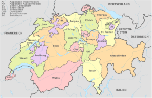 Svájci munkák régiói